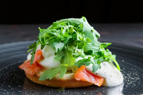 Sandwich with salmon