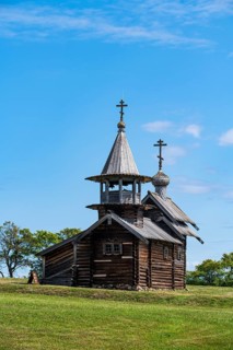 Little church on a field