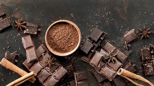 Top view delicious chocolate concept. Resolution and high quality beautiful photo