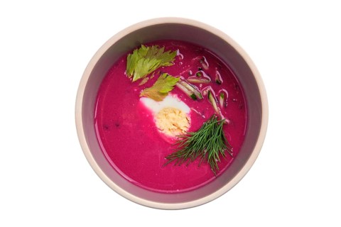 Cold summer soup with beet