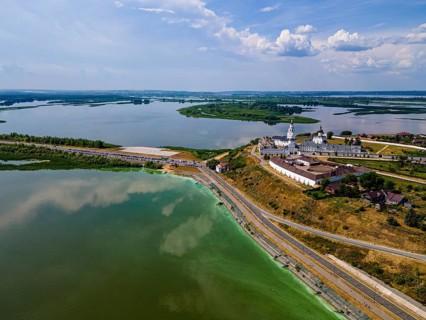 Aerial of the Unesco site Sviyazhsk