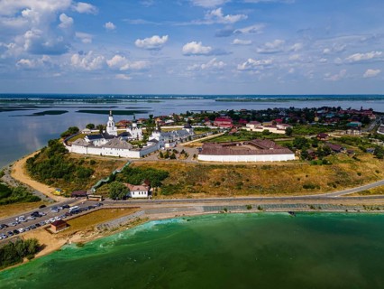 Aerial of the Unesco site Sviyazhsk