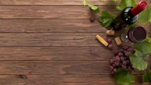 Top view wine bottles wooden background. Resolution and high quality beautiful photo