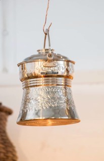 Old style metal buckets made of metal