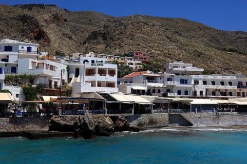 Chora Sfakion is a coastal town in the south of the island of Crete with a small harbour on the Libyan Sea