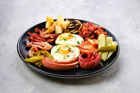 Brekfast plate. Fried egg