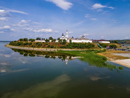 Aerial of the Unesco site Sviyazhsk