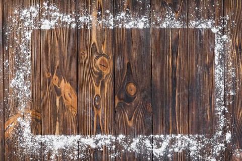 White flour edge rectangular frame wooden table. Resolution and high quality beautiful photo