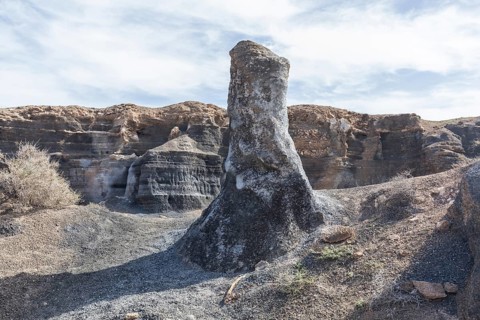 Rocky landscape around the volcano Montana de Guenia