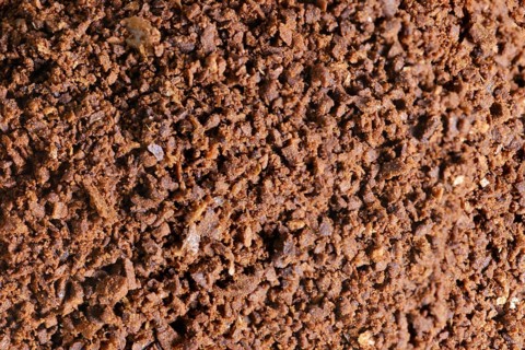 Super macro photo of ground coffee