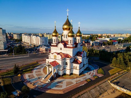 Aerial of the Cathedral of the Archangel