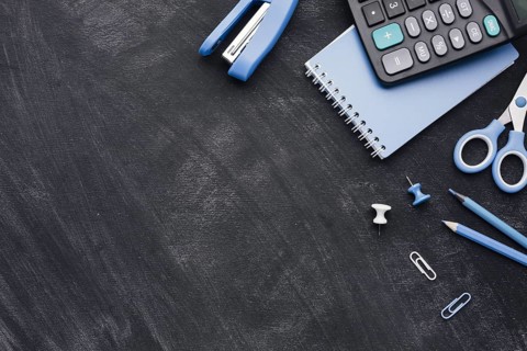 Office implements black table