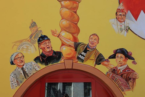 Murals of the stars of carnival