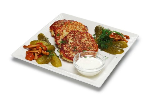 Layout for menu. Draniki