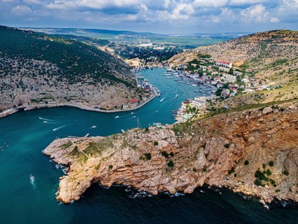 Aerial of the bay of Balaklava
