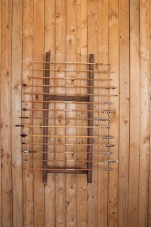 Antique old wooden arrows