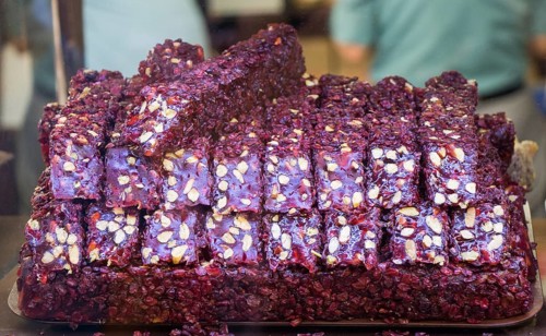 Traditional turkish delight at the bazaar