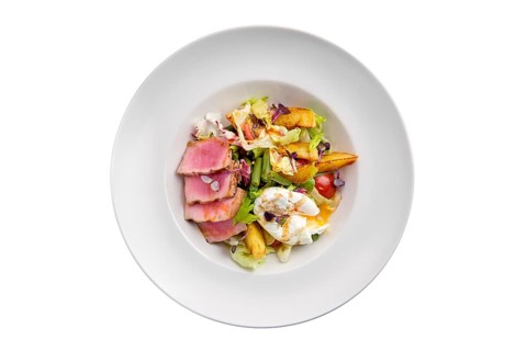 Grilled tuna with potato