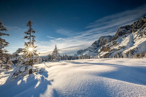 Mandlwand and Hochkoenig in winter