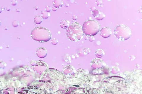 Pink underwater bubbles abstract oil
