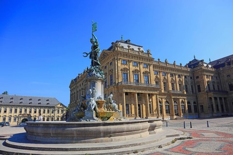 In the old town of Wuerzburg
