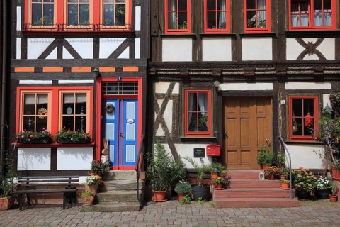 Half-timbered houses in the old town