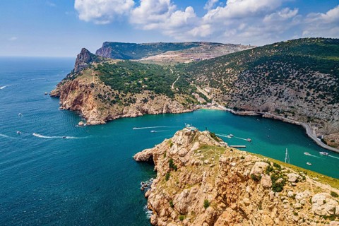 Aerial of the bay of Balaklava