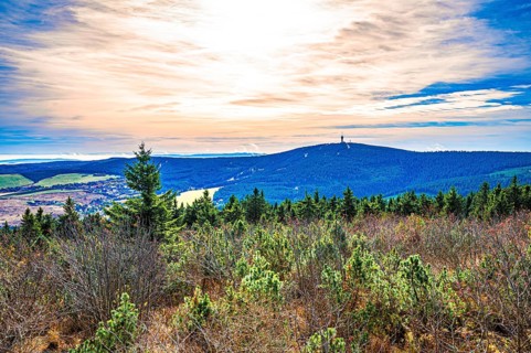 View from Fichtelberg towards Keilberg in the Czech Republic