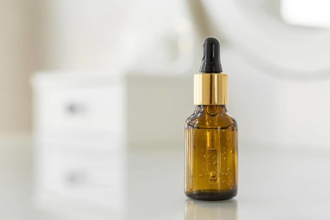 Serum bottle table