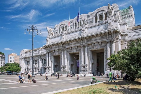 Portal of the central station Statione Centrale