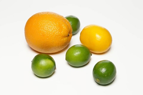 Top view of lemon