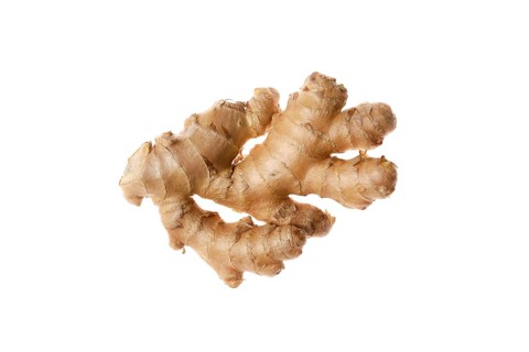 Fresh ginger root isolated on white background