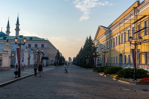 Majestic houses in the Kremlin of the Unesco site