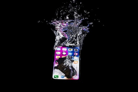 Submerged iphone. Resolution and high quality beautiful photo