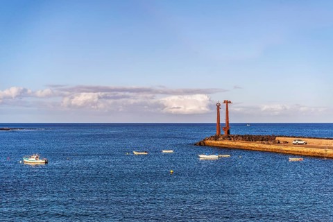 Erjos-En Jostailuak monument in the resort town named Costa Teguise