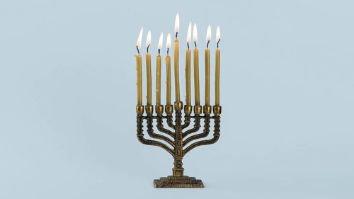 Front view hanukkah concept with copy space