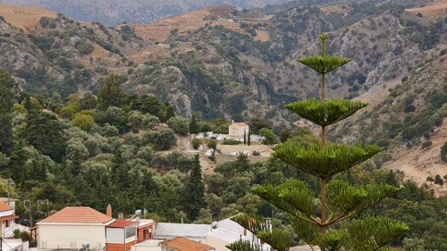 Chapel and cemetery outside the village