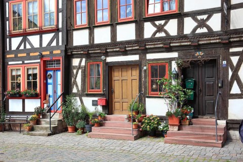 Half-timbered houses in the old town
