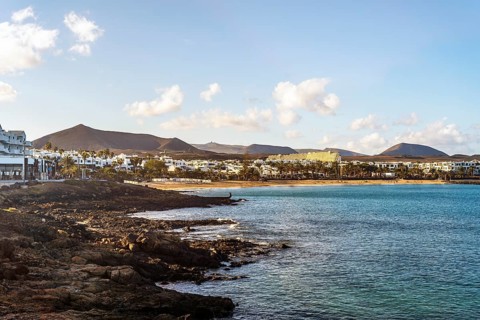 View of the resort town named Costa Teguise