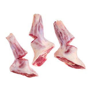 Fresh raw lamb ram shank isolated on white background