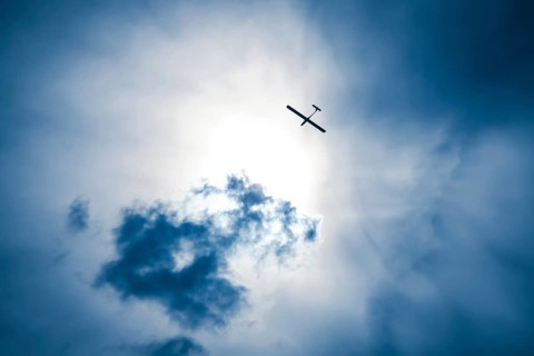 Glider on the background
