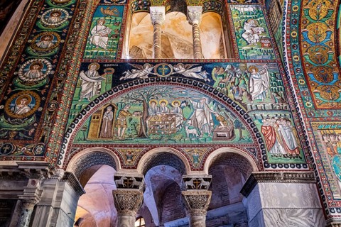 Beautiful mosaics in the Basilica di San Vitale