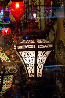 Mosaic Ottoman lamps from Grand Bazaar in Istanbul