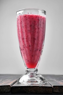 Black currant and raspberries smoothie