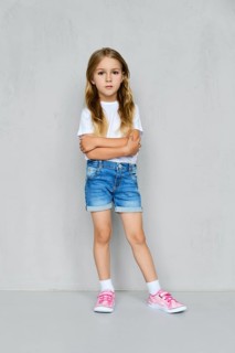 Little girl in white t-shirt