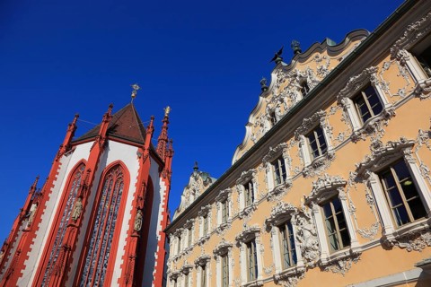 In the old town of Wuerzburg