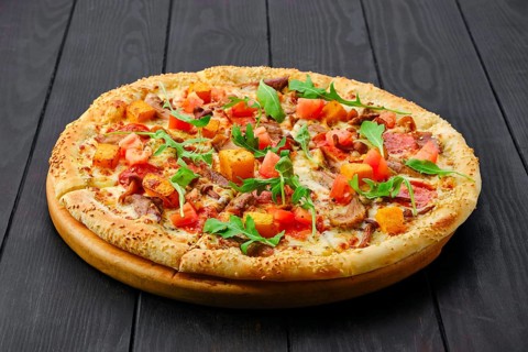 Pizza with pumpkin