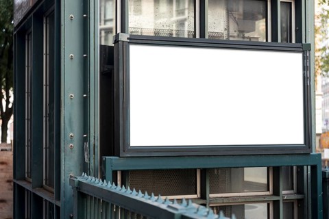 Mock up billboard metro entrance 1