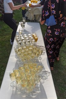 Champagne reception at a party