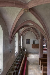 Side aisle of the late Gothic hall church from 1488